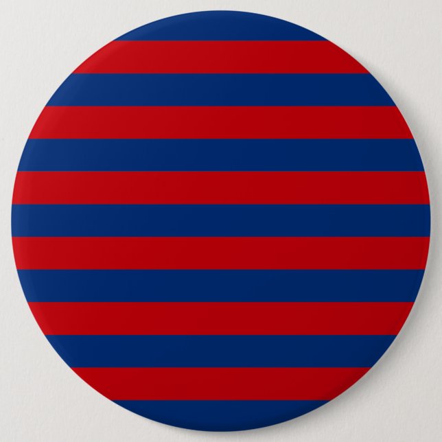 Large Nautical Theme Horizontal Stripes Pinback Button (Front)