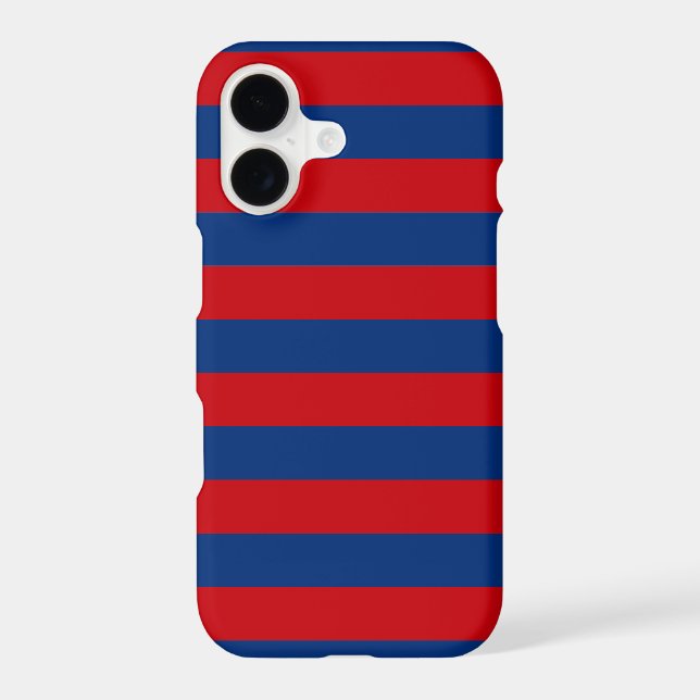 Large Nautical Theme Horizontal Stripes Style Iphone Case (Back)