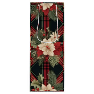 Large Navy Plaid Gift Bag