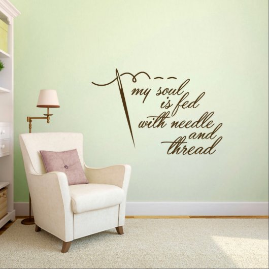 Large Needle And Thread Wall Decal (Large)