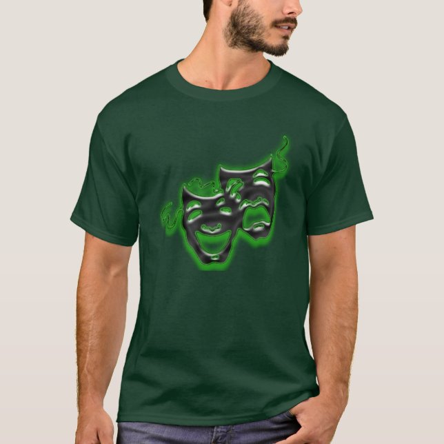 Large Neon Green Masks Long Sleeve T T-Shirt (Front)