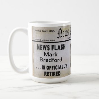 Large News Paper Retirement Mug - Photo Insert by TrudyWilkerson at Zazzle