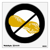 Large No Peanuts Symbol Peanut Free Area Wall Decal