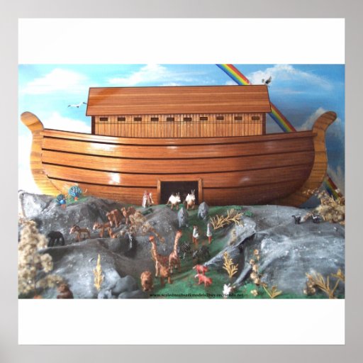 Large Noahs Ark Diorama Picture Print | Zazzle