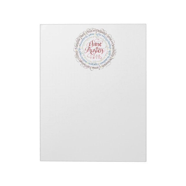 Large Notepad - Jane Austen Period Dramas - Vert. (Rotated)