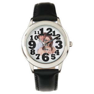 Large numbered personalized photo watch