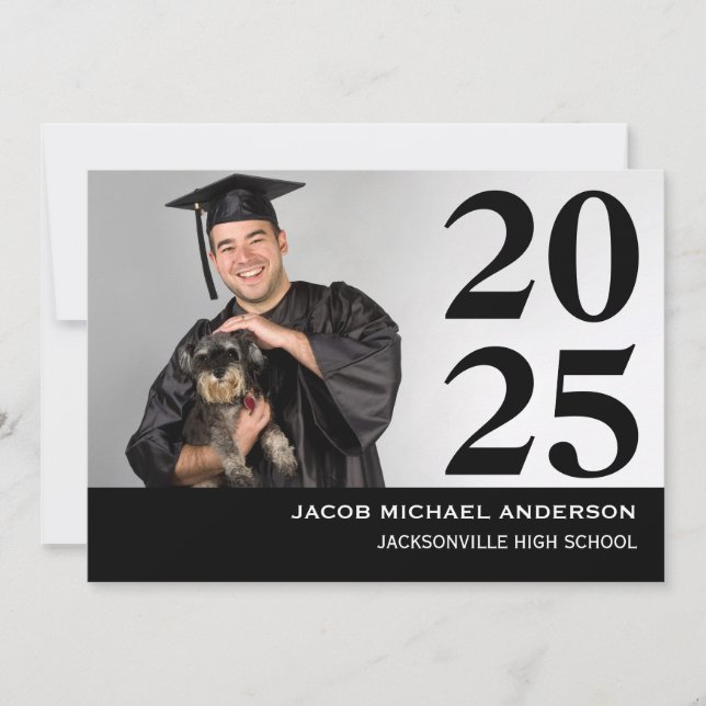 Large Numbers - Graduation Announcement (Front)