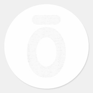 Large O Essential Oil White Words Classic Round Sticker