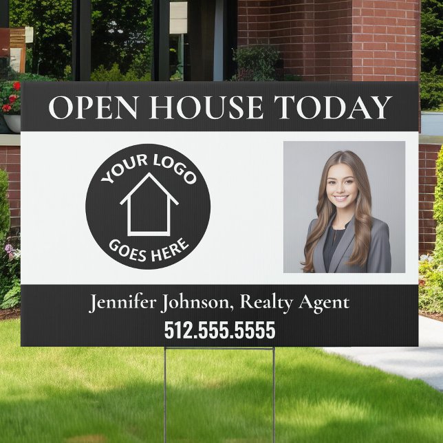 Large Open House Real Estate Company Logo Yard Sign (Creator Uploaded)