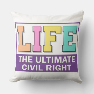 Large or small throw pillow with a pastel design.