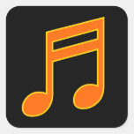 [ Thumbnail: Large Orange and Yellow Musical Note Sticker ]