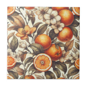 Large Orange  Ceramic Tile