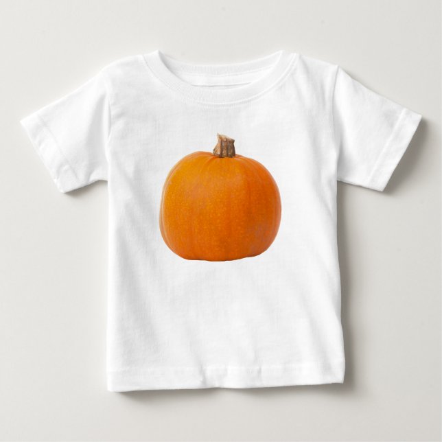 Large Orange Fall Harvest Pumpkin Baby T-Shirt (Front)