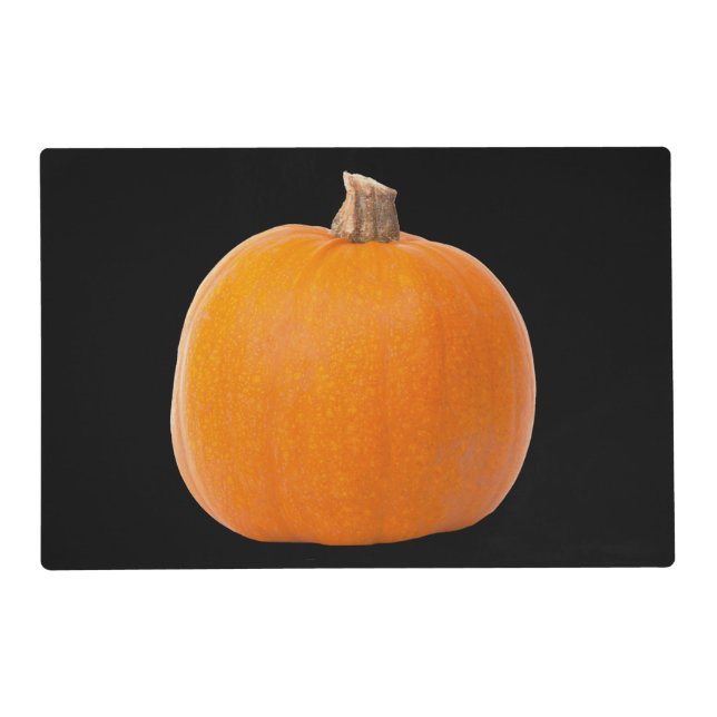 Large Orange Fall Harvest Pumpkin Placemat (Front)