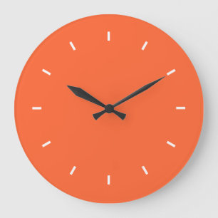 Large Orange Wall Clock (Round)