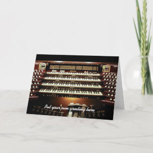 Large organ console DIY greeting Card
