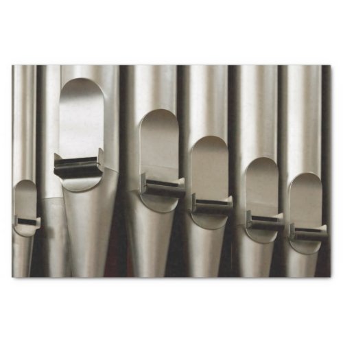 Large organ pipes tissue paper