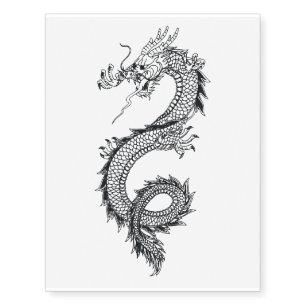 Large Ornate Lucky Chinese Dragon Temporary Tattoos