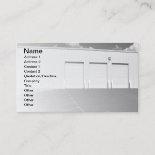 large outdoor utility garage business card
