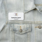 Large Oval Magnetic Name Tag or Pin Custom Logo