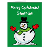 Large oversized Christmas snowman custom Holiday (Front)