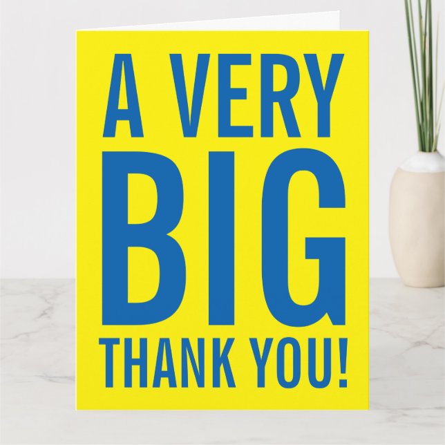 Large oversized employee recognition greeting card (Front)