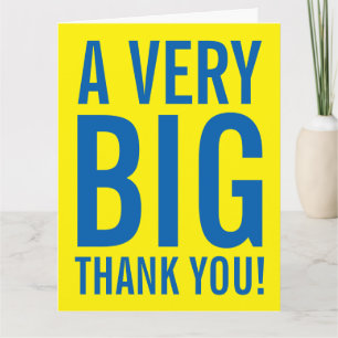 Large oversized employee recognition greeting card