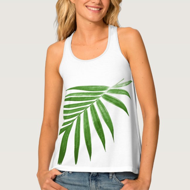 Large Palm Frond Design Tank Top