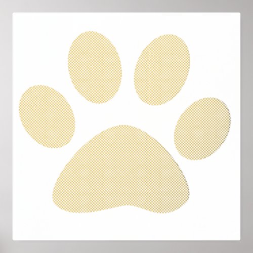 Large Paw Print Pattern Bedroom Living Gift Decor