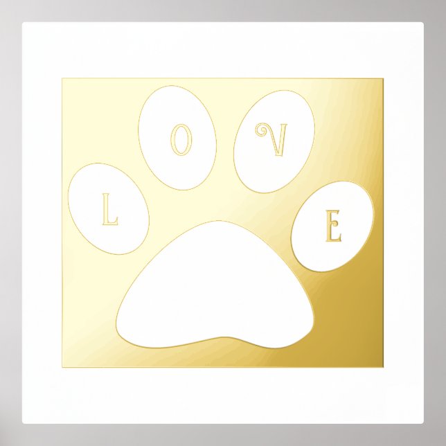 Large Paw Print Pattern Love Custom Text Gift (Front)