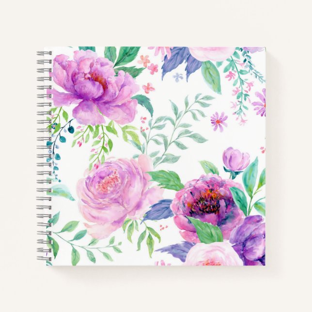 Large Peony  Notebook (Front)