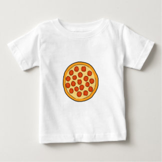 Large Pepperoni Pizza Whole Pizza Drawing Art Yum Baby T-Shirt