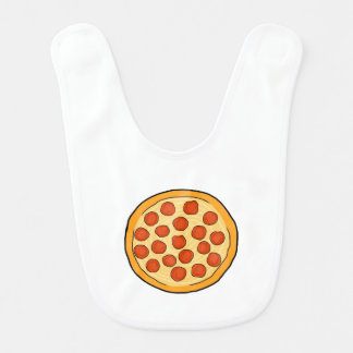 Large Pepperoni Pizza Whole Pizza Drawing Art Yum Bib