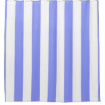 Large Periwinkle Blue White Vertical Stripes #2 Shower Curtain at Zazzle