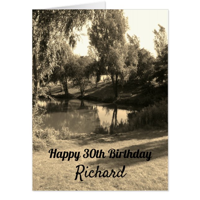 Large personalised Happy 30th Birthday Card (Front)