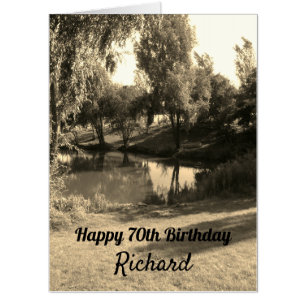 Large personalised Happy 70th Birthday Card