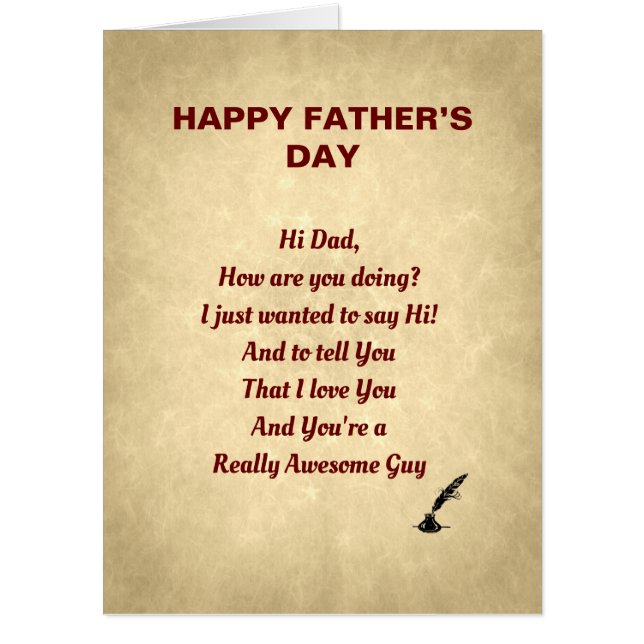 Large Personalised Happy Father’s Day greeting Card (Front)