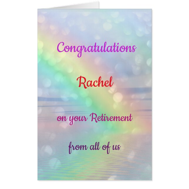 Large Personalised Retirement Card (Front)