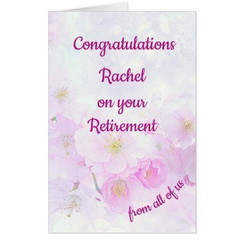 Large Personalised Retirement Card