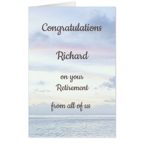Large Personalised Retirement Card