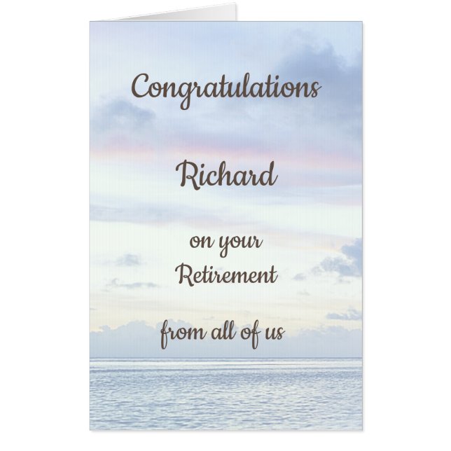 Large Personalised Retirement Card (Front)