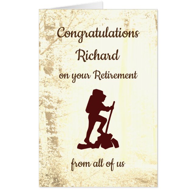 Large Personalised Retirement Card (Front)