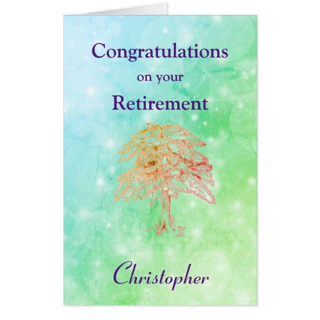 Large Personalised Retirement Greeting Card (Front)
