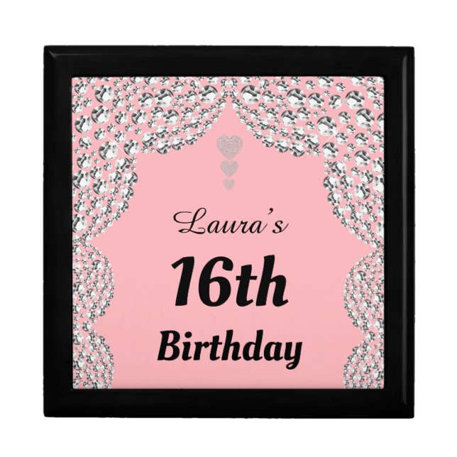 Large personalized 16th or edit age gift box (Front)