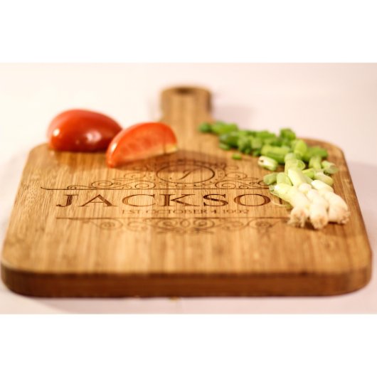Large Personalized Handled Cutting Board -Jackson  (3/4)