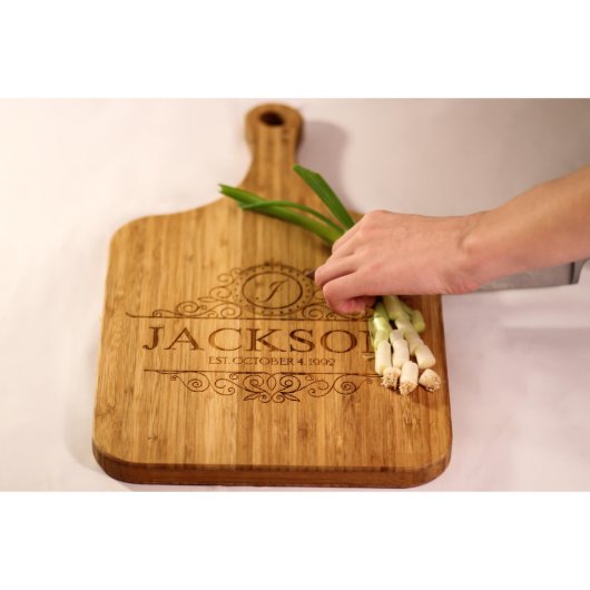 Large Personalized Handled Cutting Board -Jackson  (3/4)