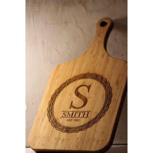 Large Personalized Handled Cutting Board - Smith (3/4)
