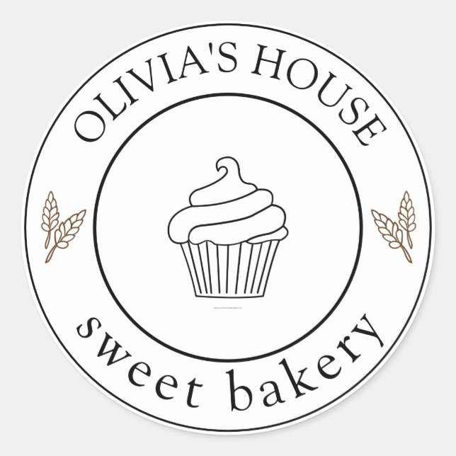 Large Personalized Homemade Logo Custom Classic Ro Round Sticker (Front)