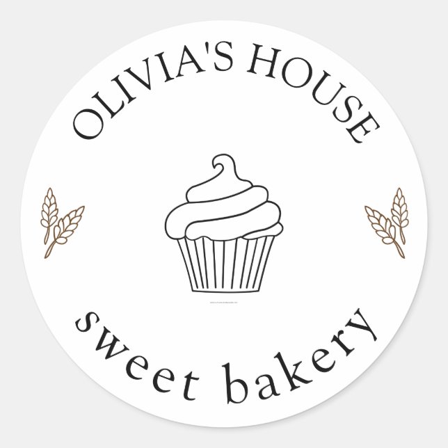 Large Personalized Homemade Logo Custom Classic Round Sticker (Front)