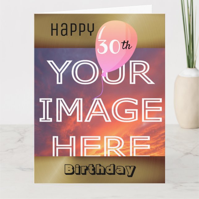 Large Personalized Photo Birthday Card (Front)